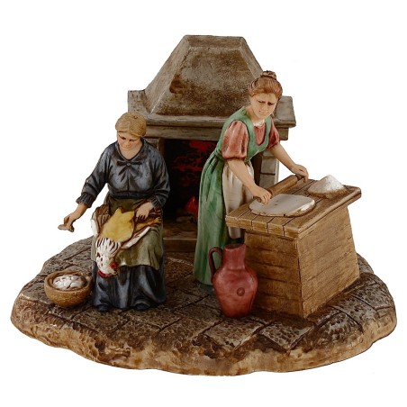 Scena donne in cucina 10 cm Landi Moranduzzo