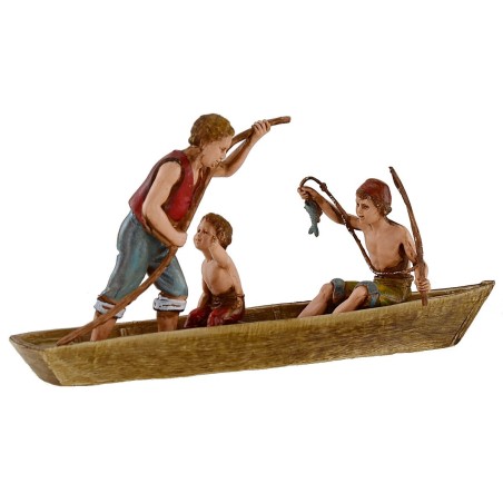 Pescatori in barca serie 10 cm Landi Moranduzzo