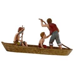 Pescadores en barco serie 10 cm Landi Moranduzzo Mundo Pesebres 2
