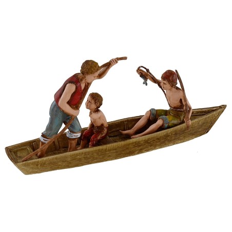 Pescadores en barco serie 10 cm Landi Moranduzzo Mundo Pesebres