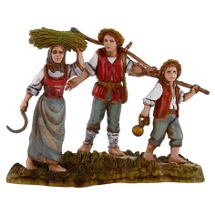 Famiglia di contadini 10 cm Landi Moranduzzo