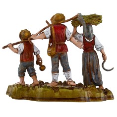 Famiglia di contadini 10 cm Landi Moranduzzo Mondo Presepi 2