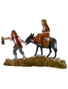 Hombre y mujer con burro 10 cm Landi Moranduzzo Mundo Pesebres