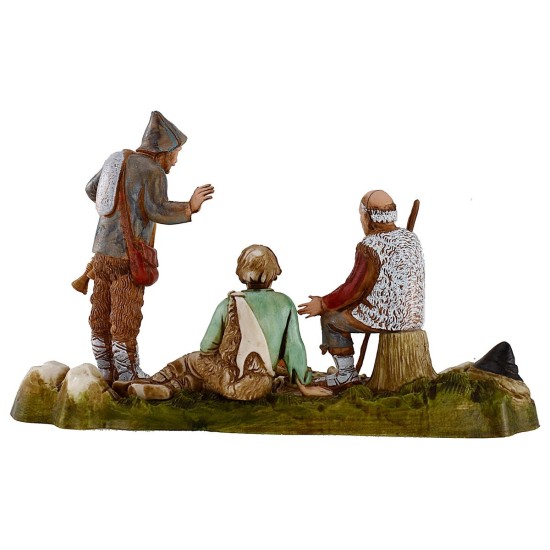 Pastores alrededor del fuego 10 cm Landi Moranduzzo Mundo Belenes