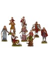 Set of 8 figures for 10 cm Landi Moranduzzo Nativity Scene