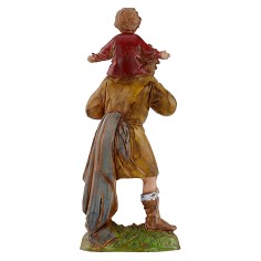 Hombre con niño sobre los hombros 10 cm Landi Moranduzzo Mundo Pesebres 2
