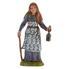 Vecchia con lanterna 10 cm Landi Moranduzzo