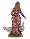Donna con galline 10 cm Landi Moranduzzo