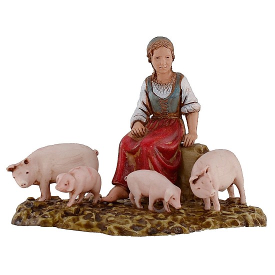 Conjunto de 2 grupos de 10 cm Landi Moranduzzo Mundo Pesebres