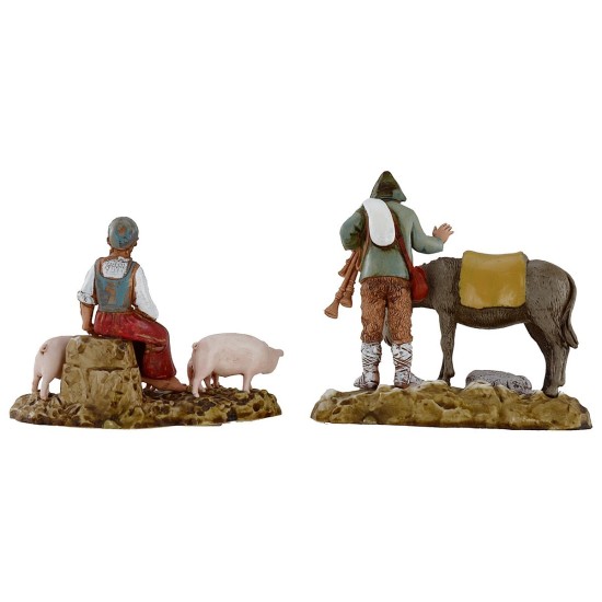 Set 2 gruppi 10 cm Landi Moranduzzo Mondo Presepi