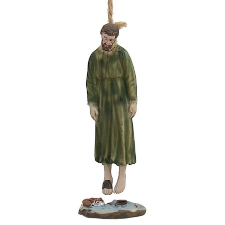 Giuda impiccato 5 cm in resina resina, base, altezza, giuda