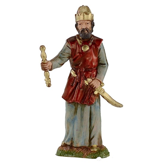 Conjunto de 3 soldados y Rey Herodes cm 10 Landi Moranduzzo