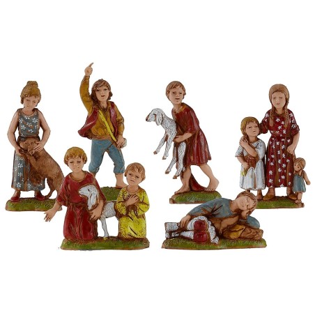 Set 6 bambini serie 10 cm Landi Moranduzzo Mondo Presepi