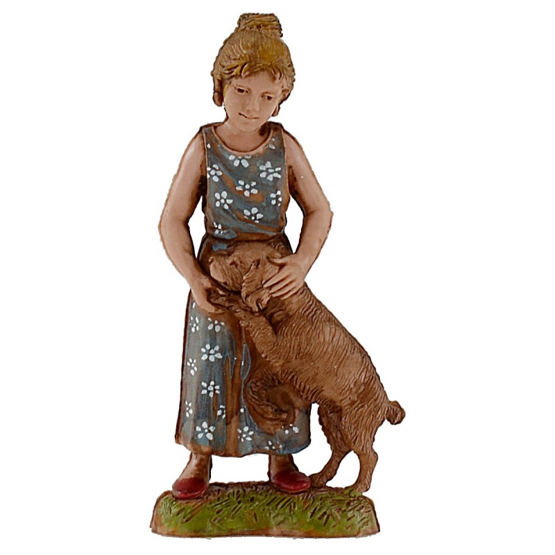 Bambina con cane serie 10 cm Landi Moranduzzo
