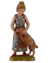 Bambina con cane serie 10 cm Landi Moranduzzo Mondo Presepi