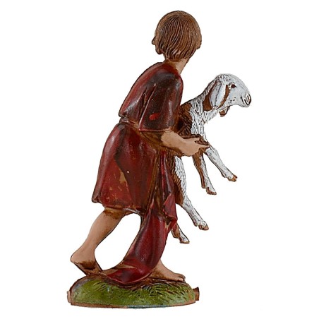 Niño con cordero en brazos serie 10 cm Landi Moranduzzo