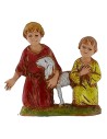 Niños con cordero serie 10 cm Landi Moranduzzo Mundo Pesebres