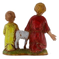 Niños con cordero serie 10 cm Landi Moranduzzo Mundo Pesebres 2