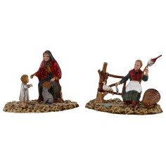 Vecchie che riposano serie 10 cm Landi Moranduzzo Mondo Presepi