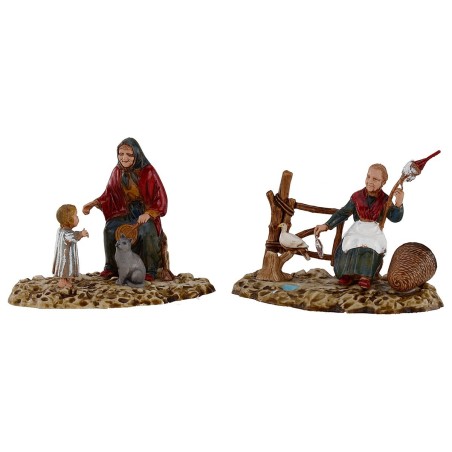 Vecchie che riposano serie 10 cm Landi Moranduzzo Mondo Presepi