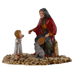 Vecchietta con bambino serie 10 cm Landi Moranduzzo