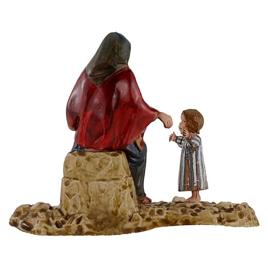 Ancianita con niño serie 10 cm Landi Moranduzzo Mundo