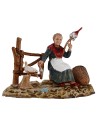 Vieja que hila con paloma serie 10 cm Landi Moranduzzo