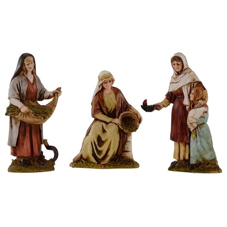 Set de 3 mujeres serias 10 cm Landi Moranduzzo cost. 
