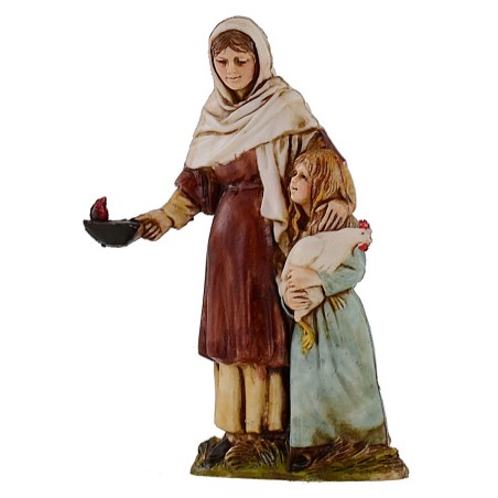 Donna incinta con bambina 10 cm Landi Moranduzzo cost. Storici