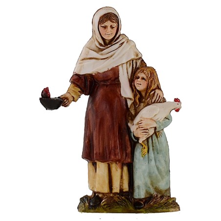 Donna incinta con bambina 10 cm Landi Moranduzzo cost. Storici