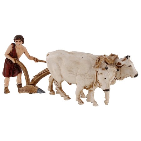 Contadino con aratro serie 10 cm Landi Moranduzzo Mondo Presepi