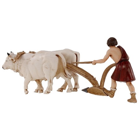 Campesino con arado serie 10 cm Landi Moranduzzo Mundo Pesebres