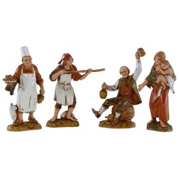 Set of 4 statues 10 cm Landi Moranduzzo
