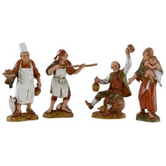 Set 4 statue 10 cm Landi Moranduzzo Mondo Presepi 2