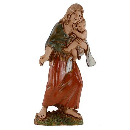 Mamma con bambino tra le braccia 10 cm Landi Moranduzzo Mondo