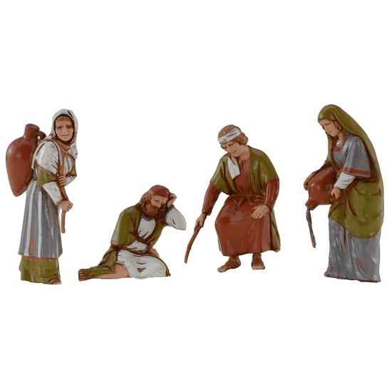 Conjunto de 4 Estatuas serie 10 cm Landi Moranduzzo cost. Históricos Mundo