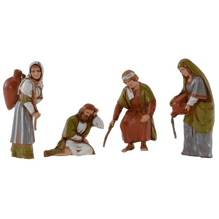 Conjunto de 4 Estatuas serie 10 cm Landi Moranduzzo cost. Históricos Mundo