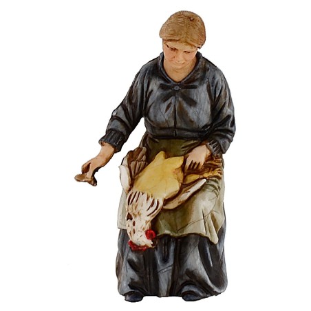 Mujer desplumando y mujer con rodillo serie 10 cm Landi