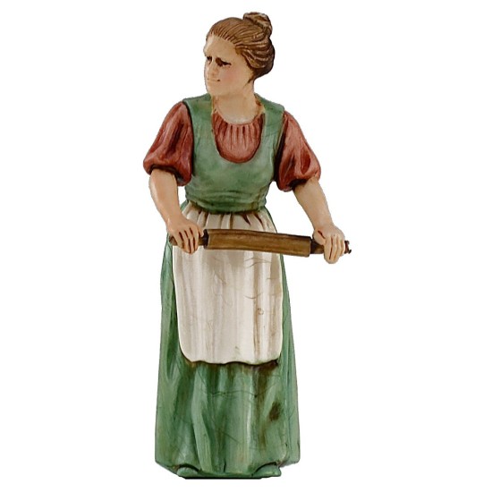 Woman plucking and woman with Landi series 10 cm rolling pin