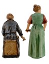 Donna che spenna e donna con mattarello serie 10 cm Landi