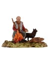 Pastor con perro al fuego serie 10 cm Landi Moranduzzo