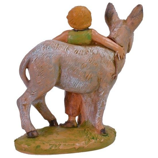 Niño con burro serie 12 cm Fontanini altura, Fontanini