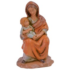 Mujer sentada con Niño serie 12 cm Fontanini base, Fontanini