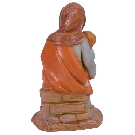Donna seduta con Bambino serie 12 cm Fontanini base, fontanini