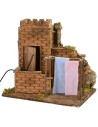 House with clothes hanging wind effect cm 27x19x24,5 h.
