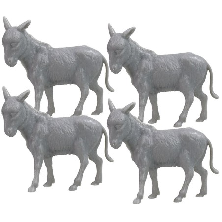Set 4 asini cm 4x3,5 - Cod. W06 Mondo Presepi