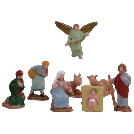Natività cm 1,5 set 8 pezzi Mondo Presepi