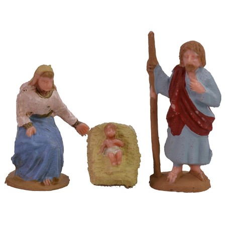 Nacimiento belén de 3,5 cm patinado lux set de 6 piezas