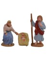 Nacimiento belén de 3,5 cm patinado lux set de 6 piezas