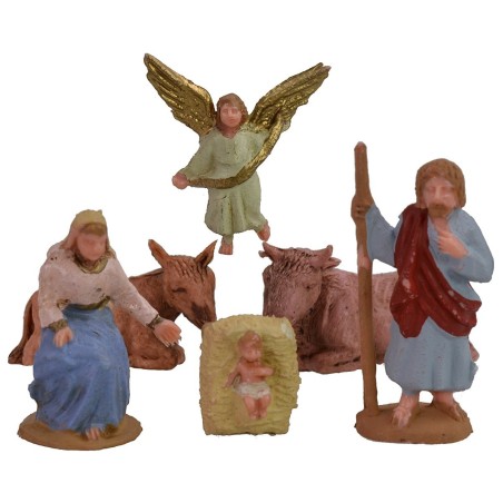 Natività presepe cm 3,5 patinata lux set 6 pezzi Mondo Presepi